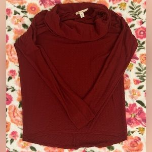 Red Miami turtle neck long sleeve top